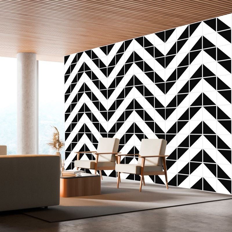 Azulejos Preto e Branco Raiz