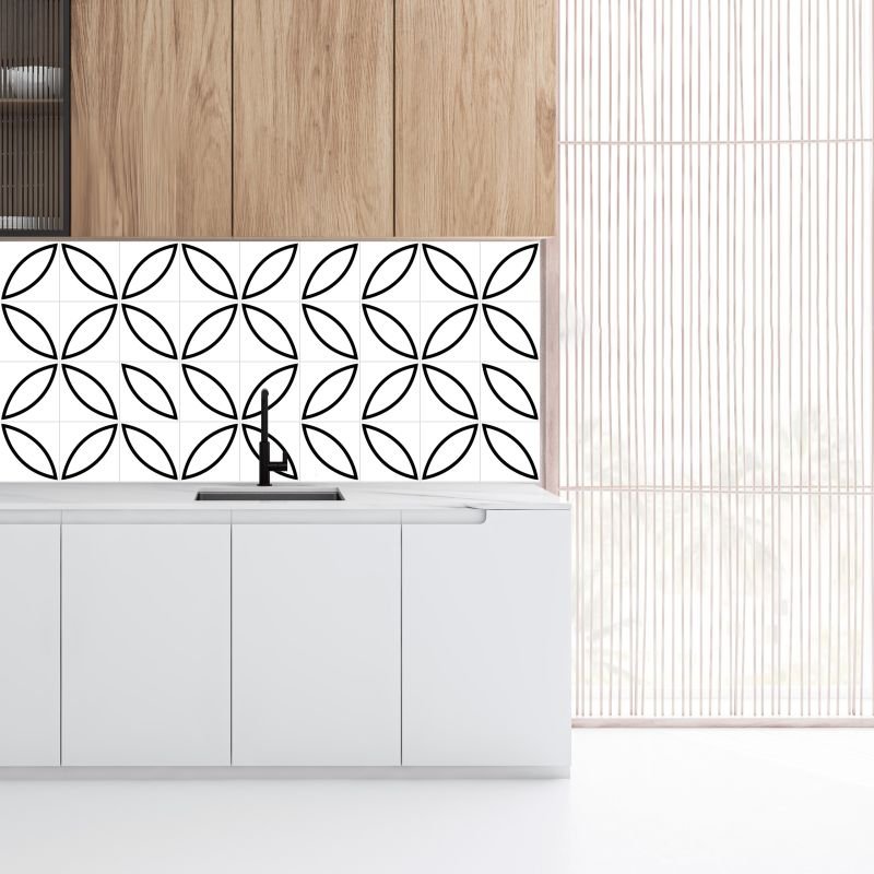 Azulejos Preto Molde Contorno