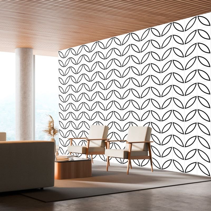 Azulejos Preto Molde Contorno