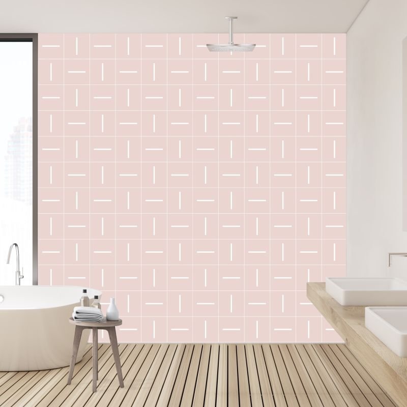 Azulejos Rosa Claro Traço Sertão