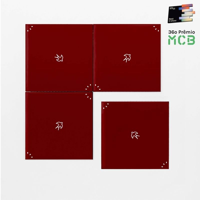 Azulejos Vinho Andorinha | 15,5x15,5cm | Modelo autoral | Lurca